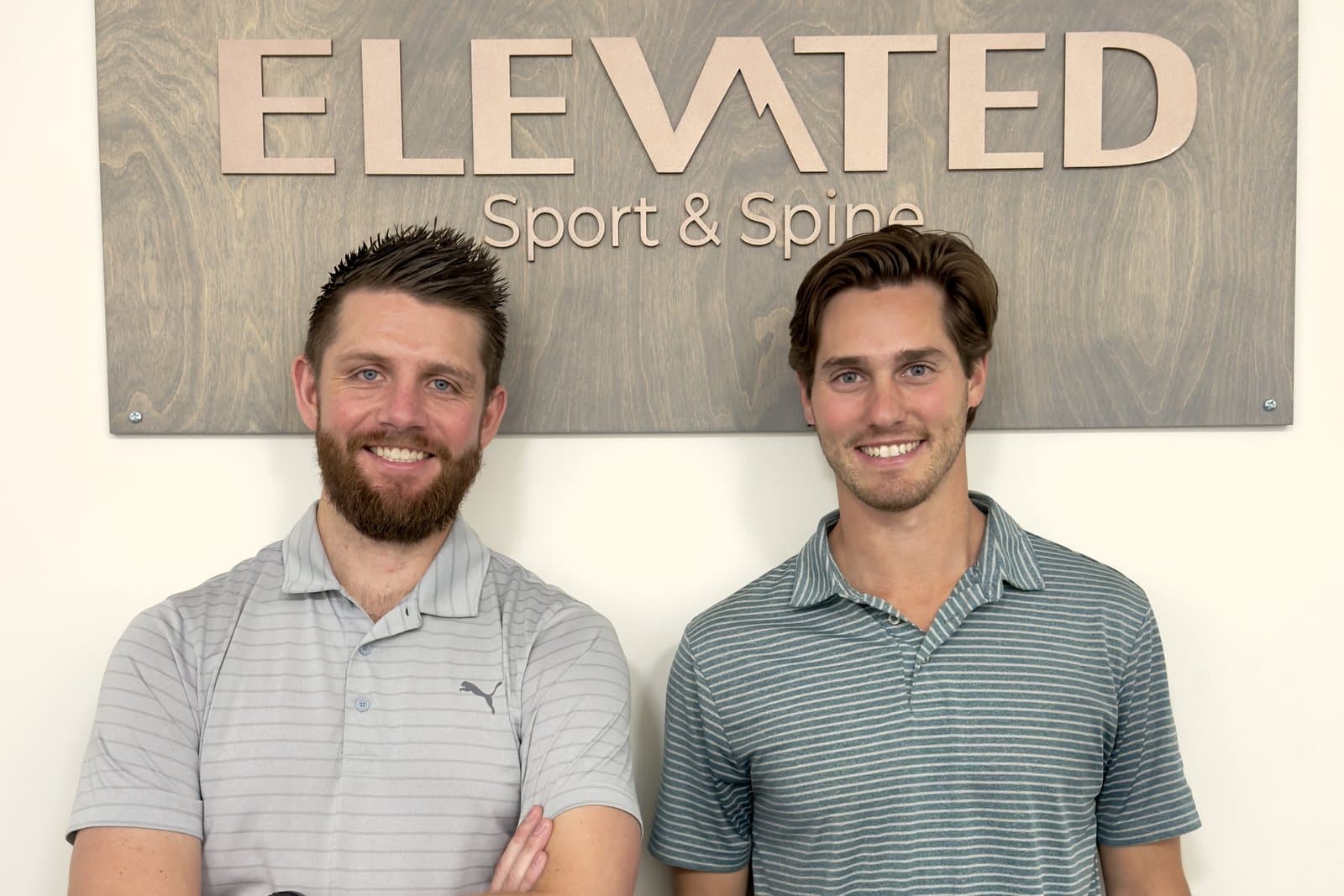 Dr. Alec DeLeeuw and Dr. Taylor Wolf at Elevated Sport and Spine in Salt Lake City.